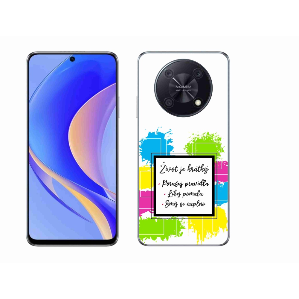 Gél borítás mmCase a Huawei Nova Y90 - idézet 5 fehér háttérrel