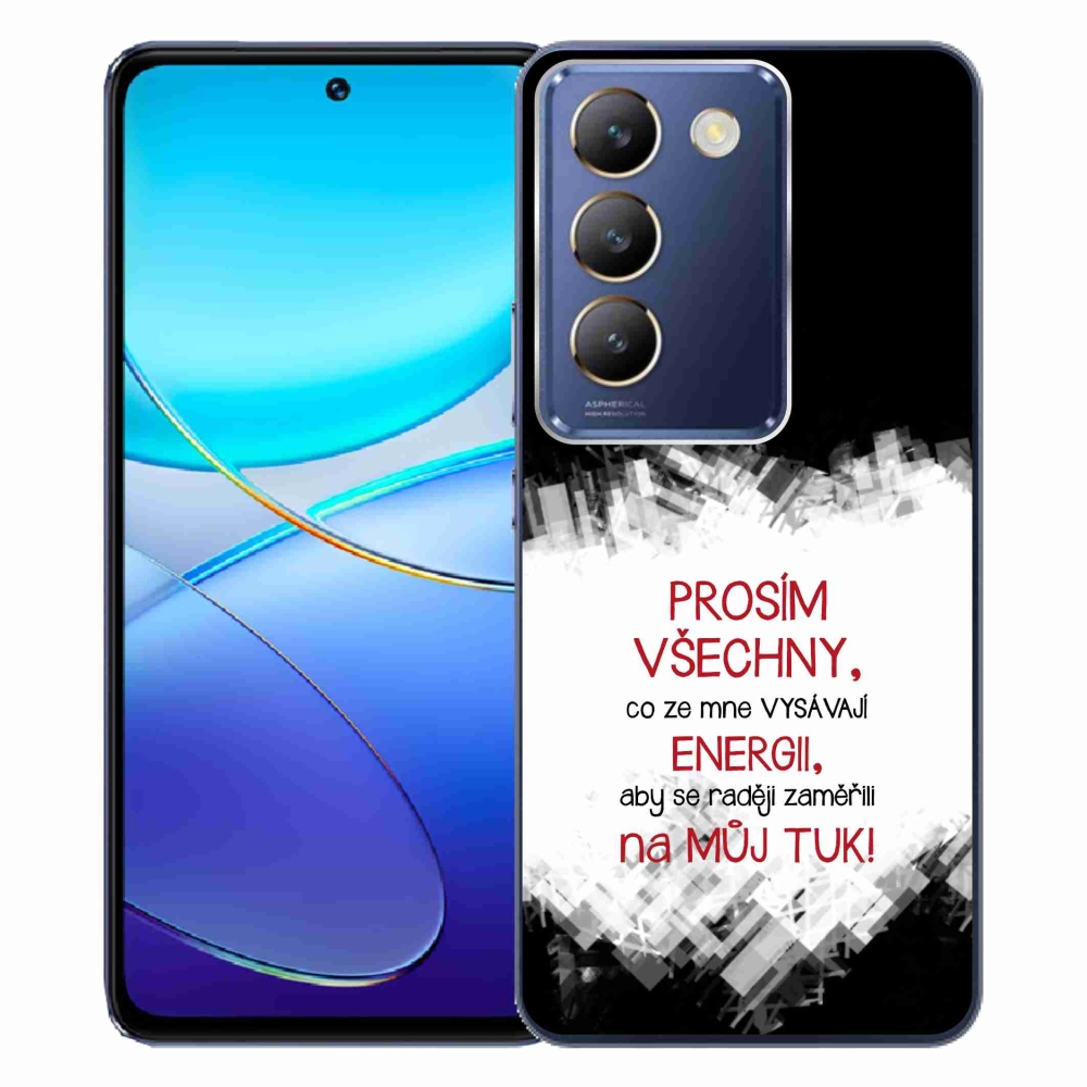 Gél borító mmCase a Vivo V40 SE 4G/5G készülékhez - vicces szöveg 1 piros