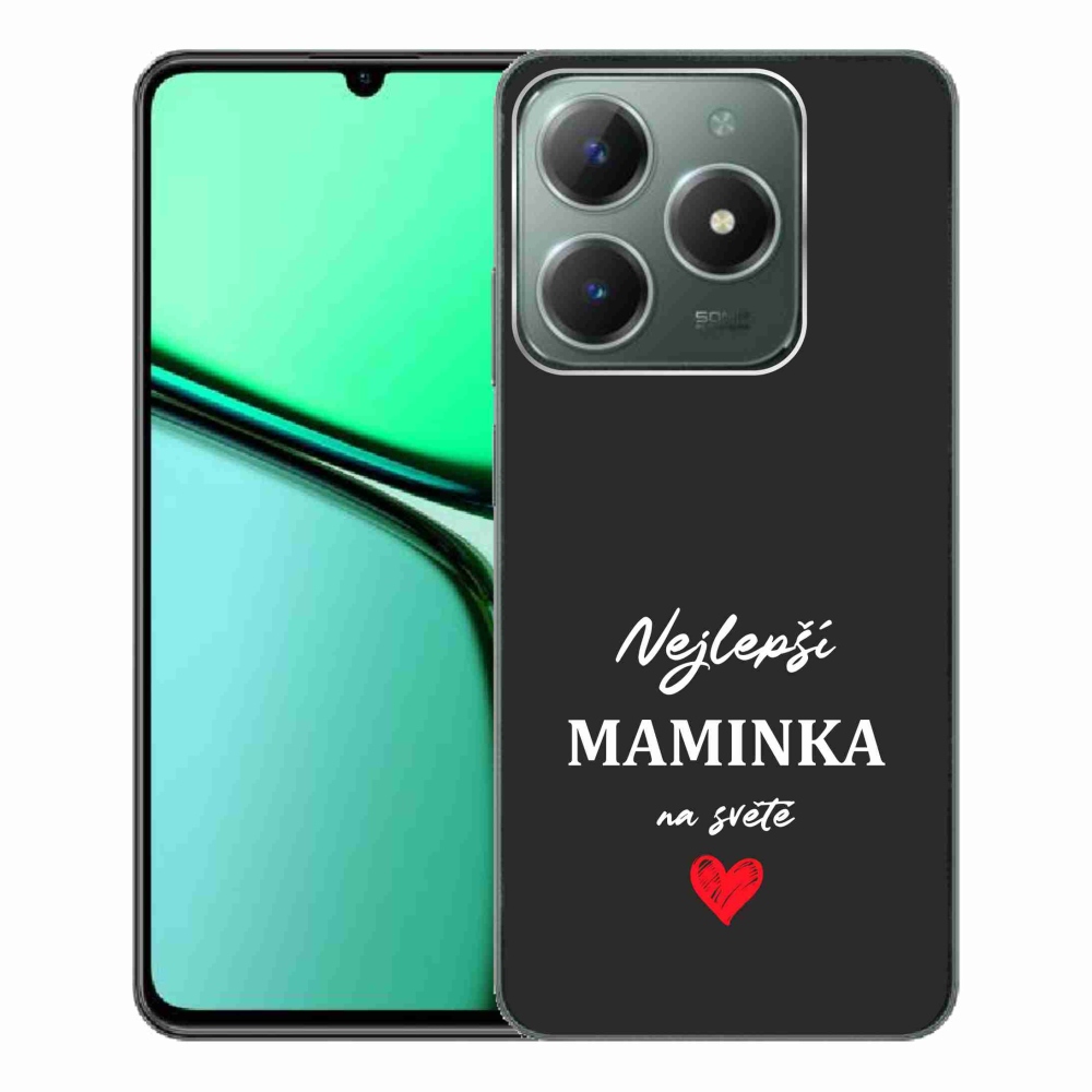 Gél borító mmCase a Realme C61 készülékre - legjobb anya 1 fekete háttér