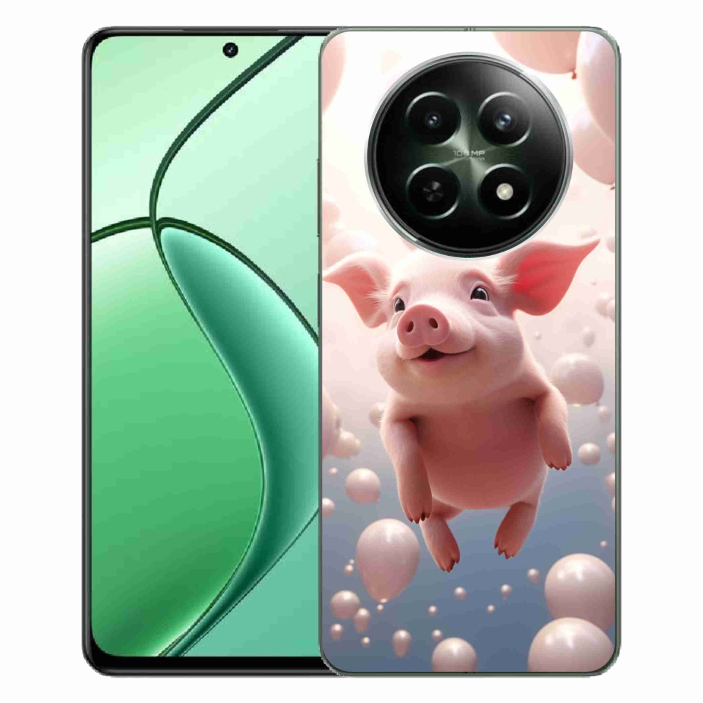 Gél borító mmCase a Realme 12 5G/12x 5G - malac lufikkal