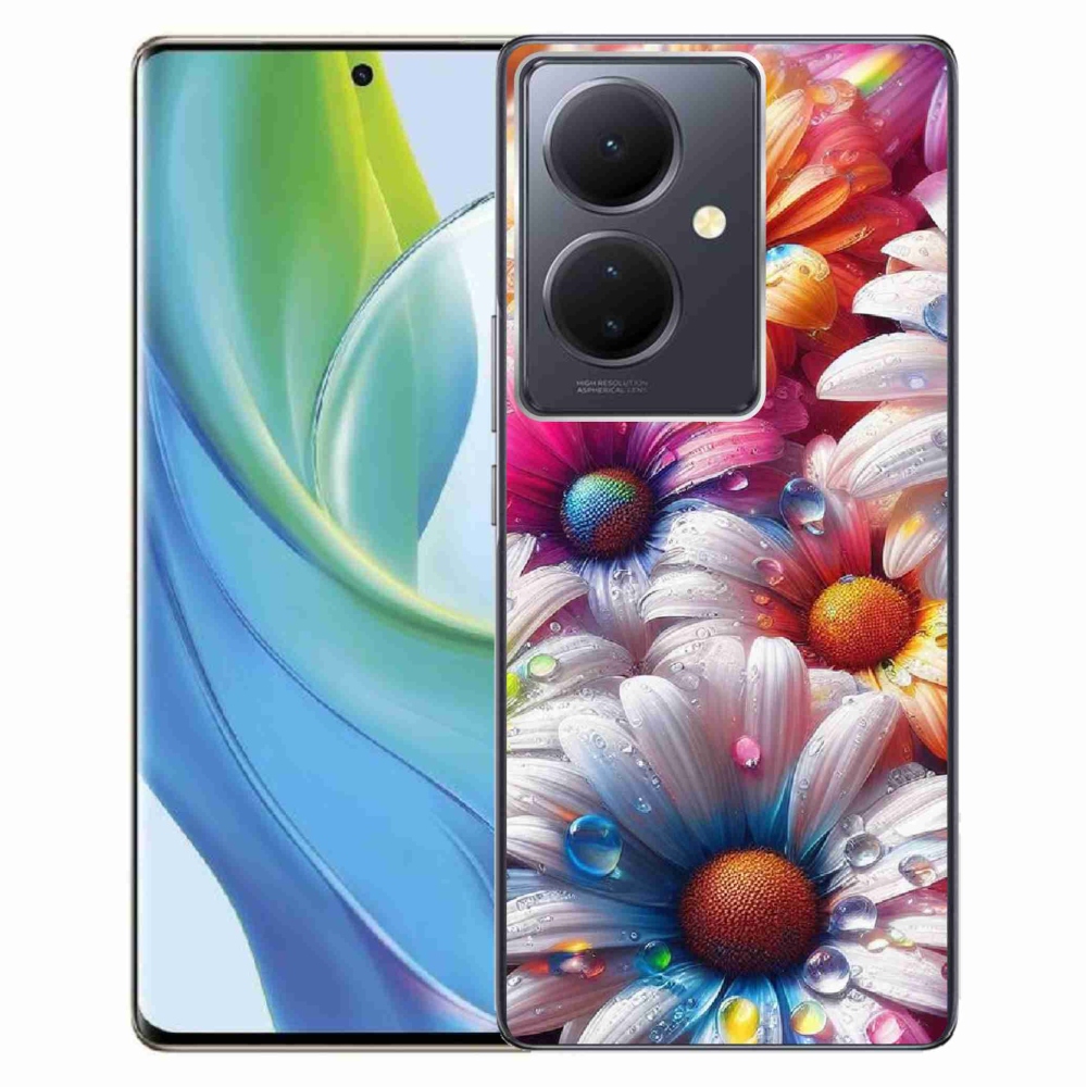 Gél borító mmCase a Vivo V29 Lite 5G készülékhez - színes margaréták