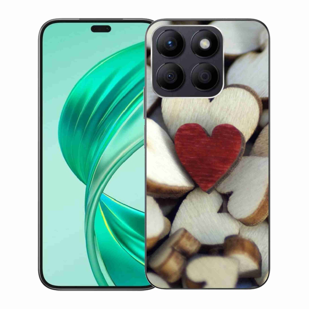 Zselés borítás mmCase a Honor X8b készülékhez - gravírozott piros szív