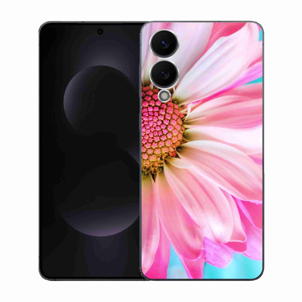 Gél védőhuzat mmCase Samsung Galaxy S25 Edge készülékhez - rózsaszín virág