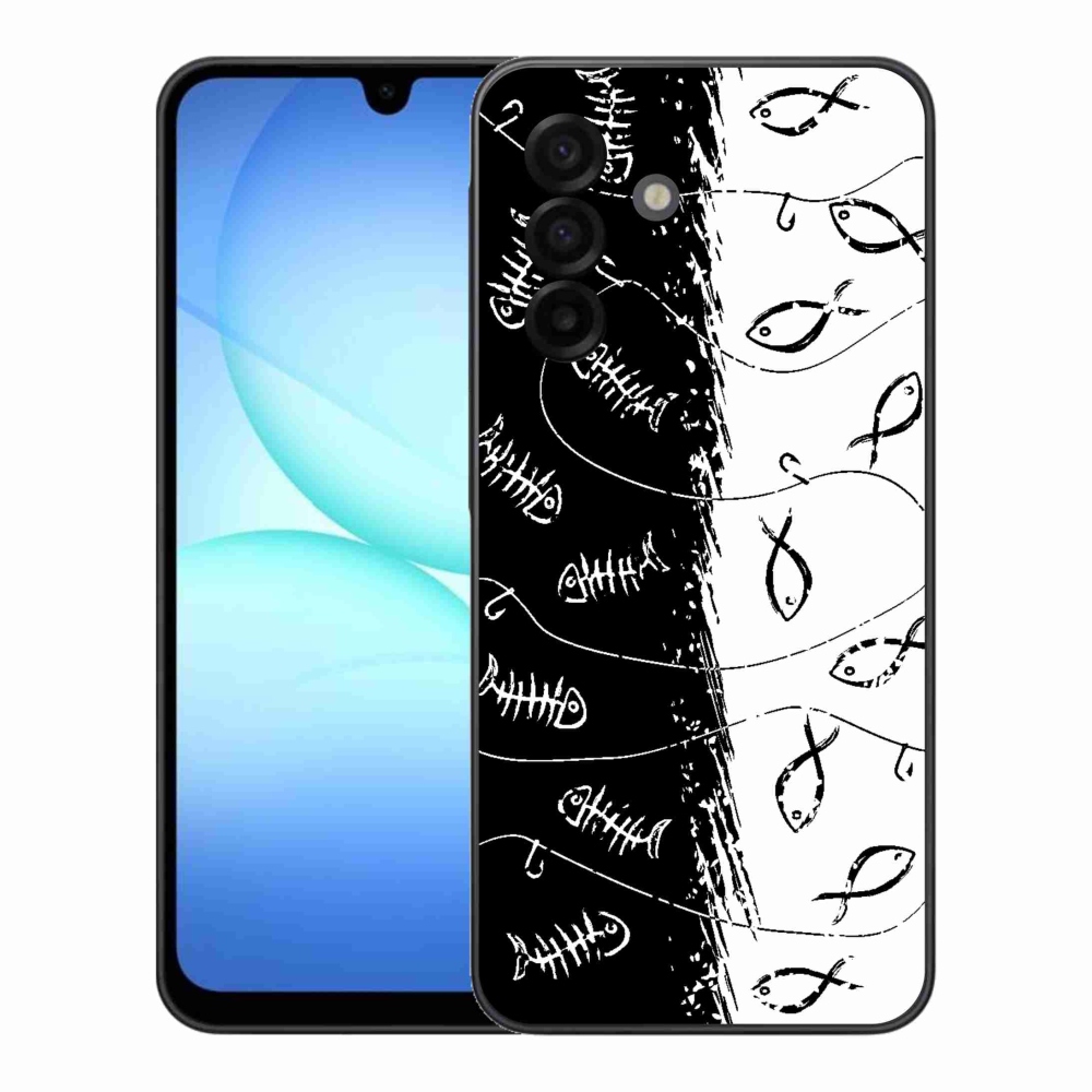 Gél borító mmCase Samsung Galaxy A17 4G/5G - csontvázak és halak számára