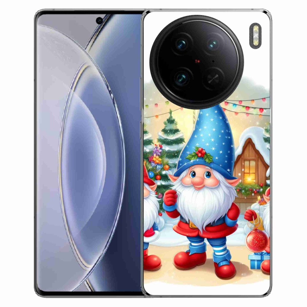 Gél borítás mmCase a Vivo X90 Pro számára - Karácsonyi manók