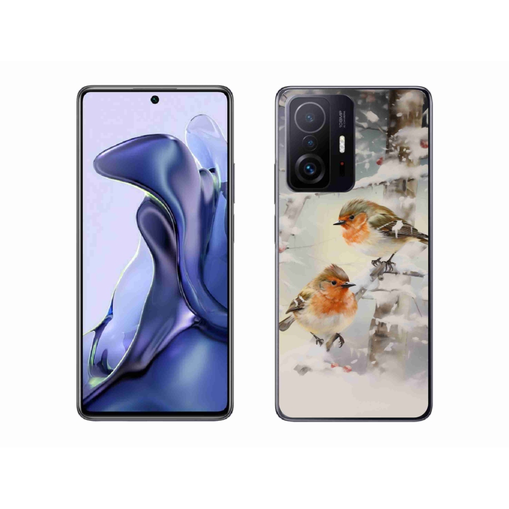 Gél borítás mmCase a Xiaomi 11T-hez - madarak télen