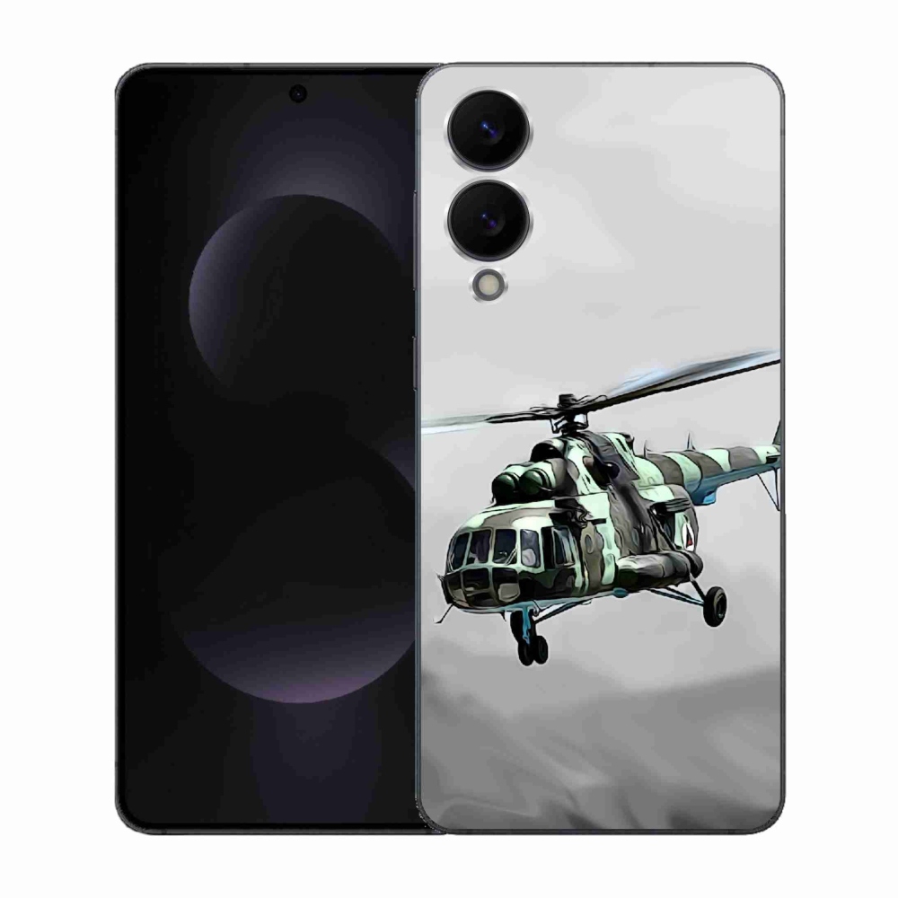 Gél borítás mmCase Samsung Galaxy S25 Edge - katonai helikopterhez