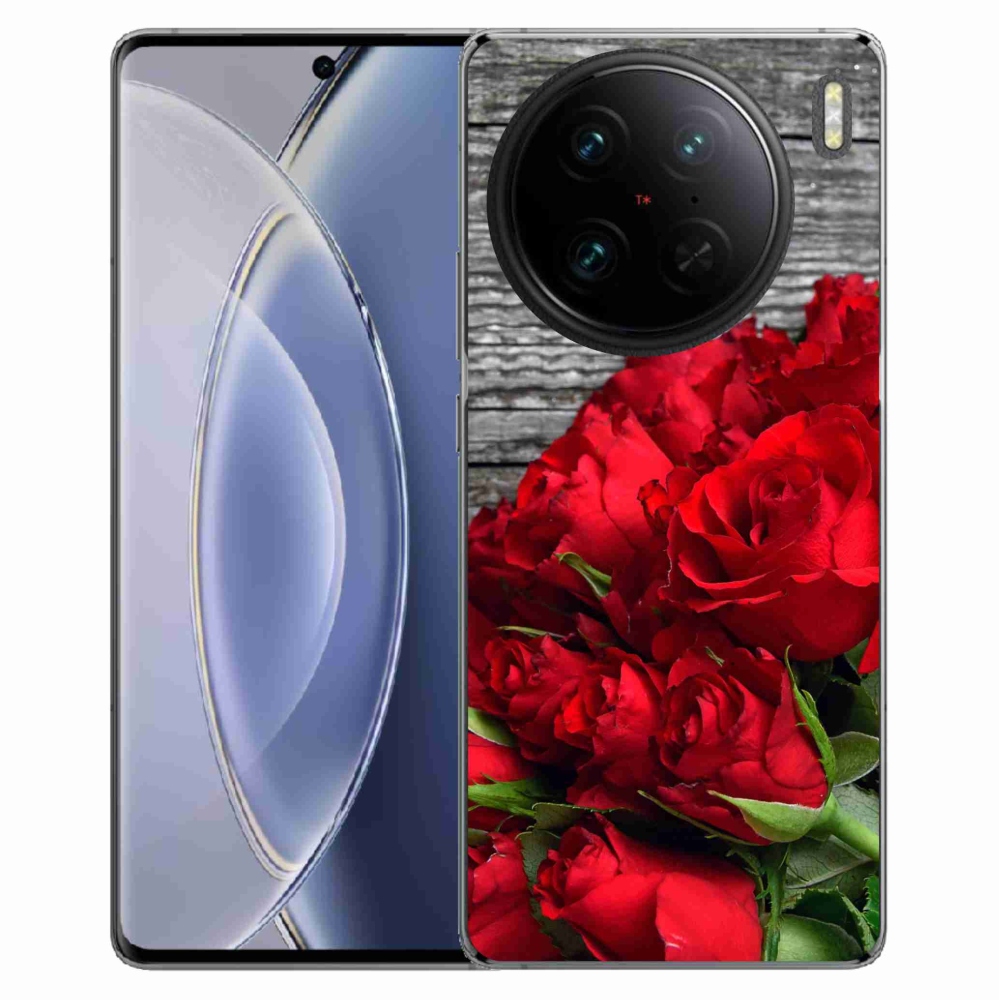 Gél borítás mmCase a Vivo X90 Pro készülékhez - piros rózsa