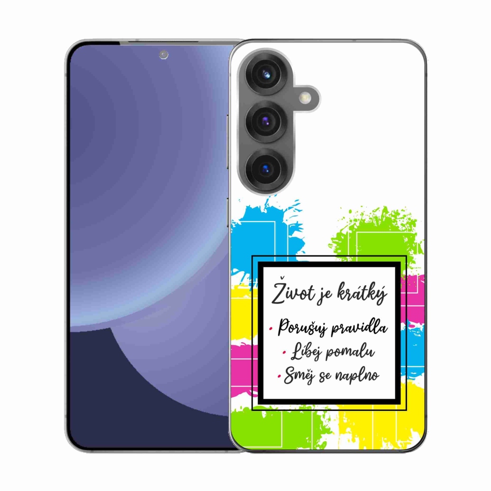 Gél borító mmCase Samsung Galaxy S25 - idézet 5 fehér háttérrel