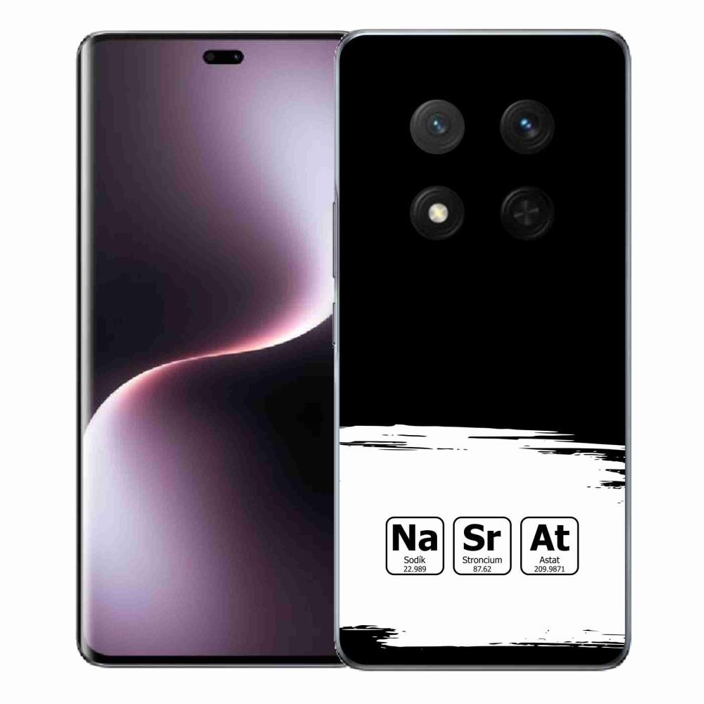 Gél borítás mmCase a Honor Magic 7 Lite 5G-n - kémiai elemek fehér és fekete háttérrel