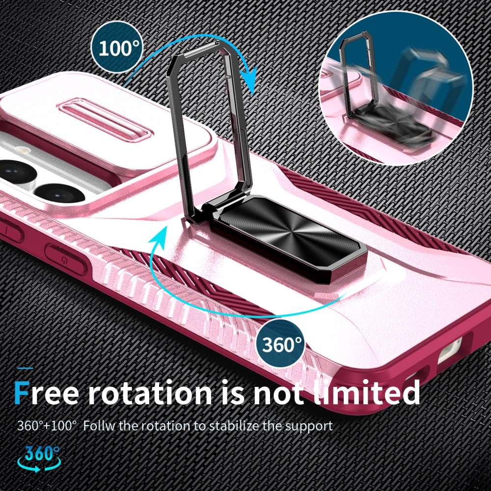 Csúszásálló borítás Samsung Galaxy S24+/S25+ készülékhez - rózsaszín / bordó