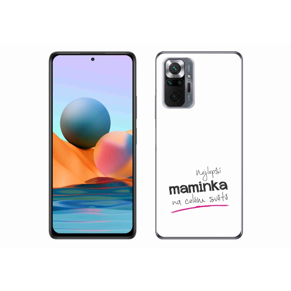 Gél borító mmCase a Xiaomi Redmi Note 10 Pro - legjobb anya 4 fehér háttérrel