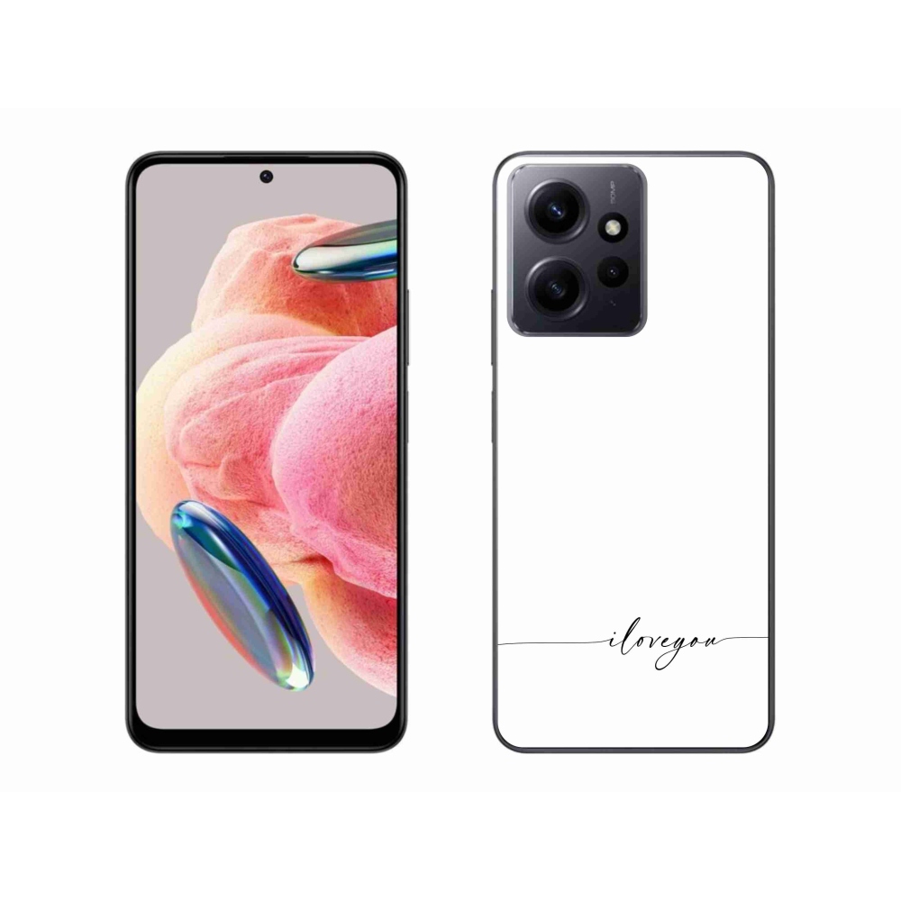Gél borító mmCase a Xiaomi Redmi Note 12 4G-hez - I love you fehér háttérrel