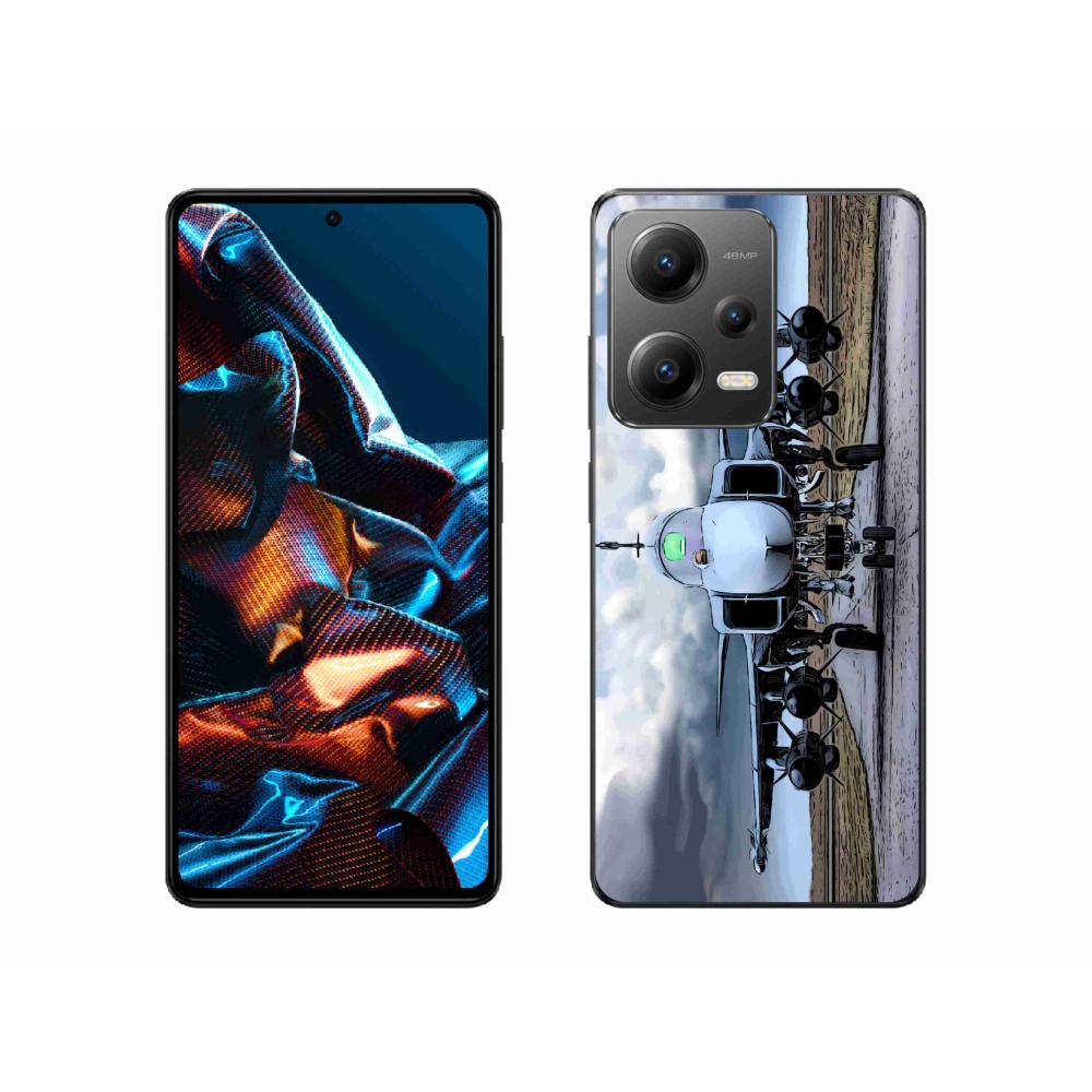 Gél borítás mmCase a Xiaomi Redmi Note 12 Pro 5G-hez - katonai repülőgépekhez