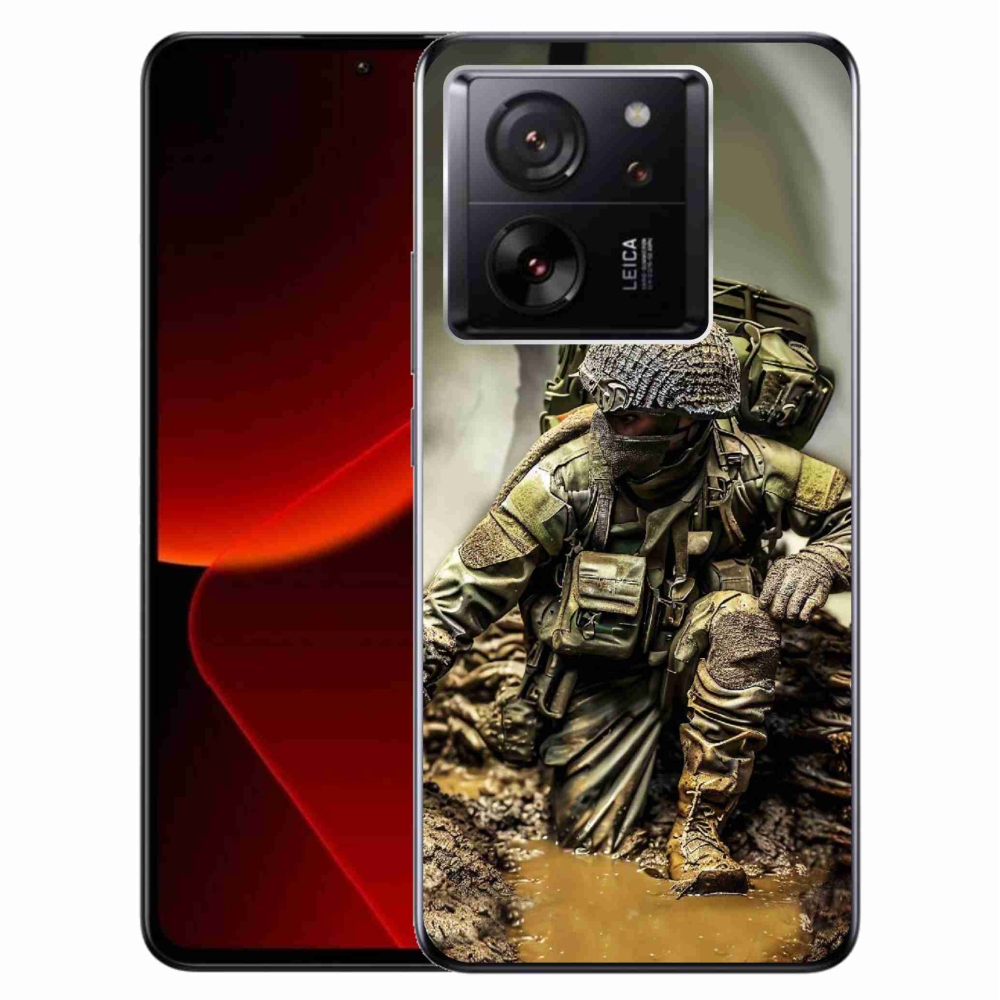 Zselés borítás mmCase a Xiaomi 13T/13T Pro számára - katona