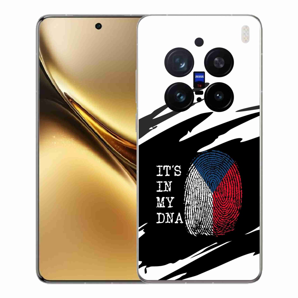 Gél borító mmCase a Vivo X200 Pro 5G - zászló ujjlenyomat fekete és fehér háttérrel