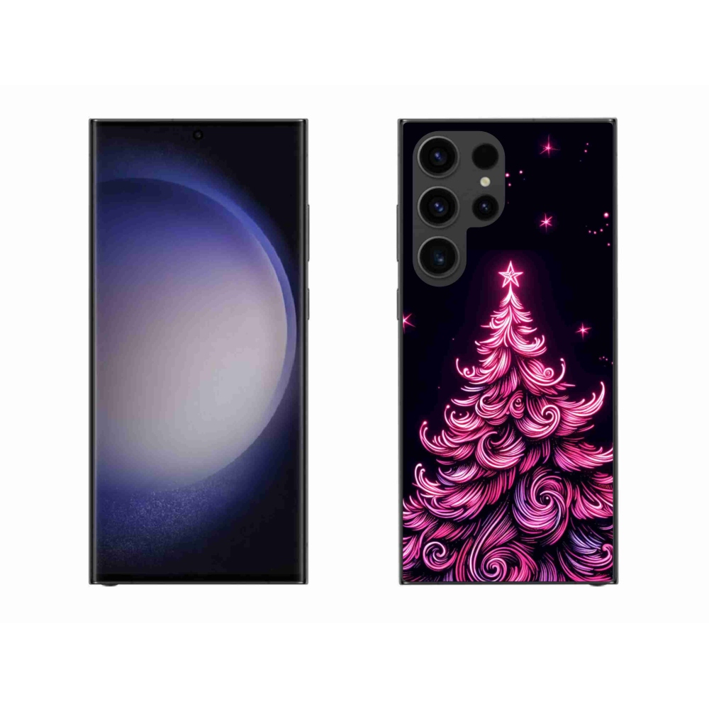 Gél borítás mmCase Samsung Galaxy S23 Ultra 5G - neon karácsonyfa 2