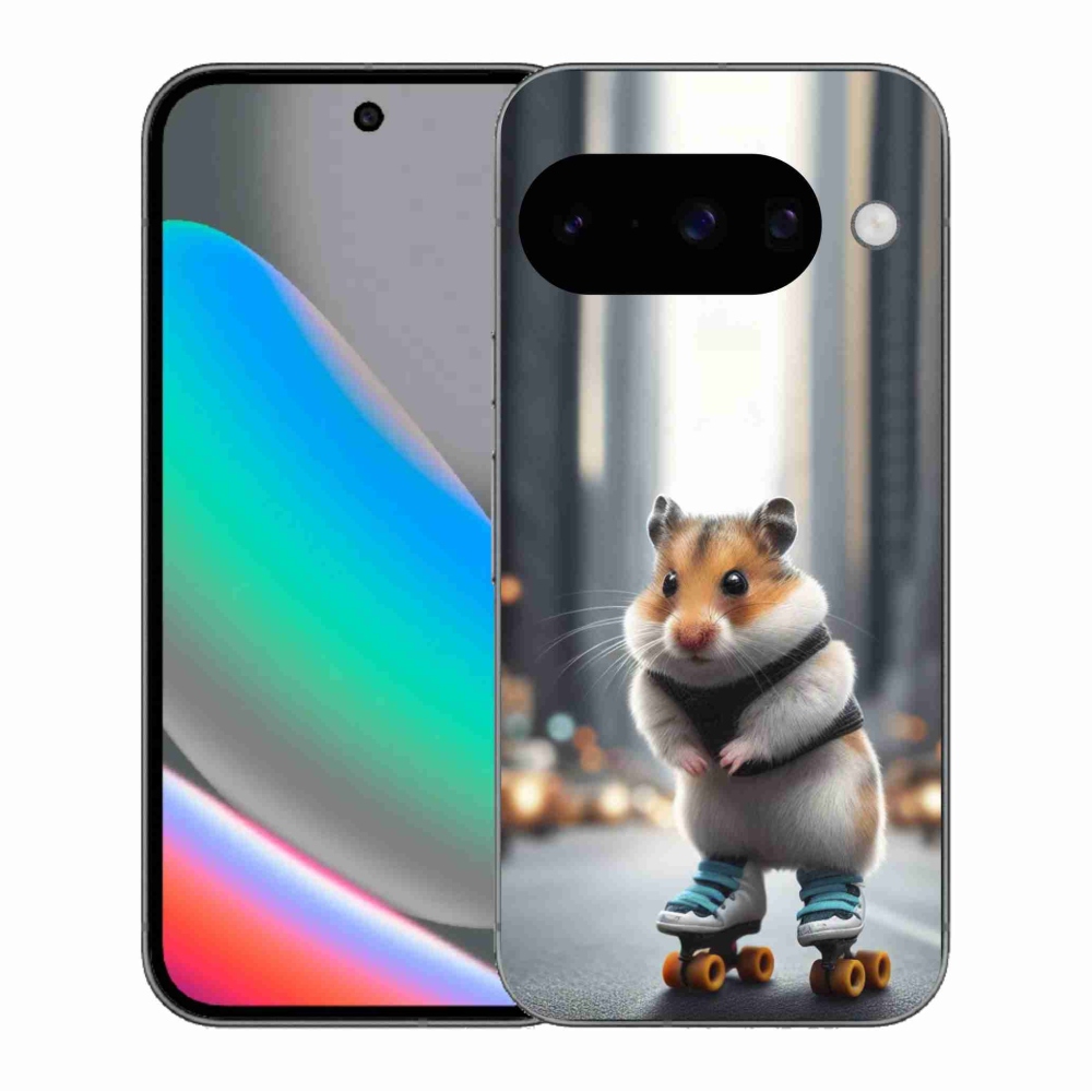 Gél borítás mmCase a Google Pixel 10 számára - hörcsög a korcsolyán