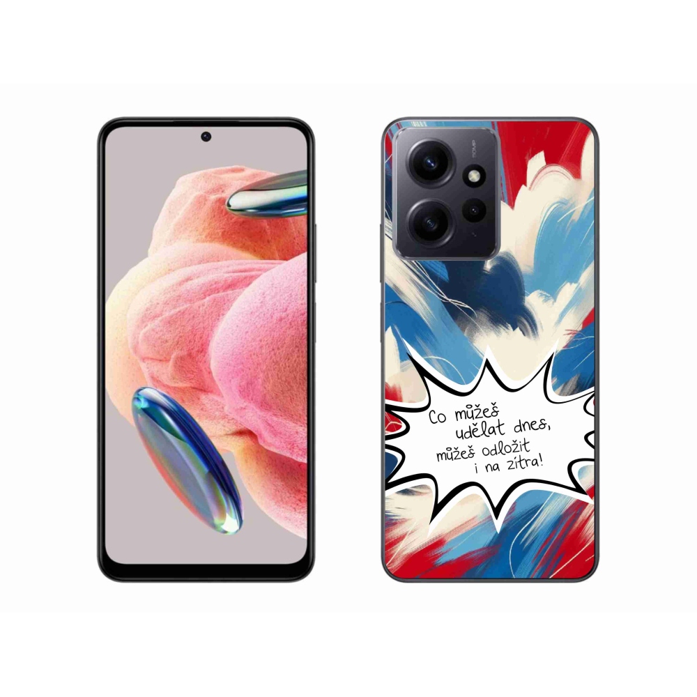 Gél borító mmCase a Xiaomi Redmi Note 12 4G-hez - vicces szöveg 9 fehér háttérrel