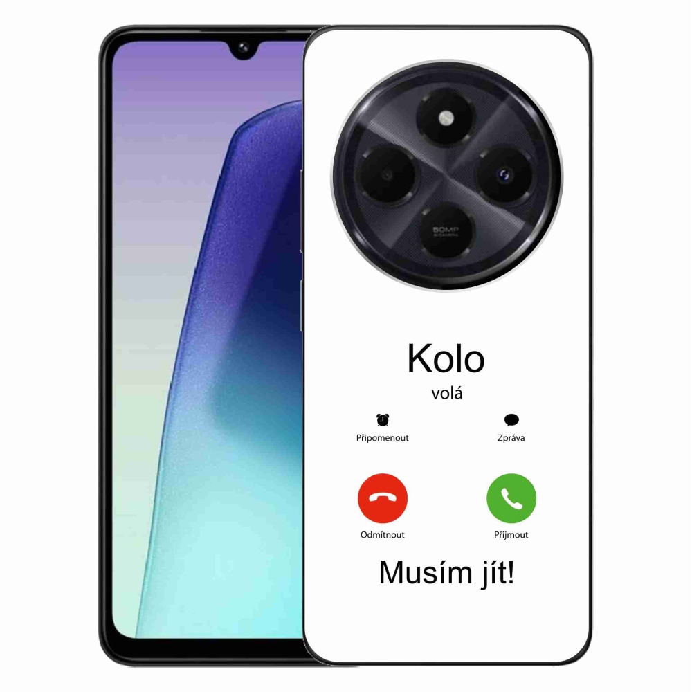 Gél borító mmCase a Xiaomi Redmi 14C/Poco C75-hez - a kerék hívja a fehér hátteret