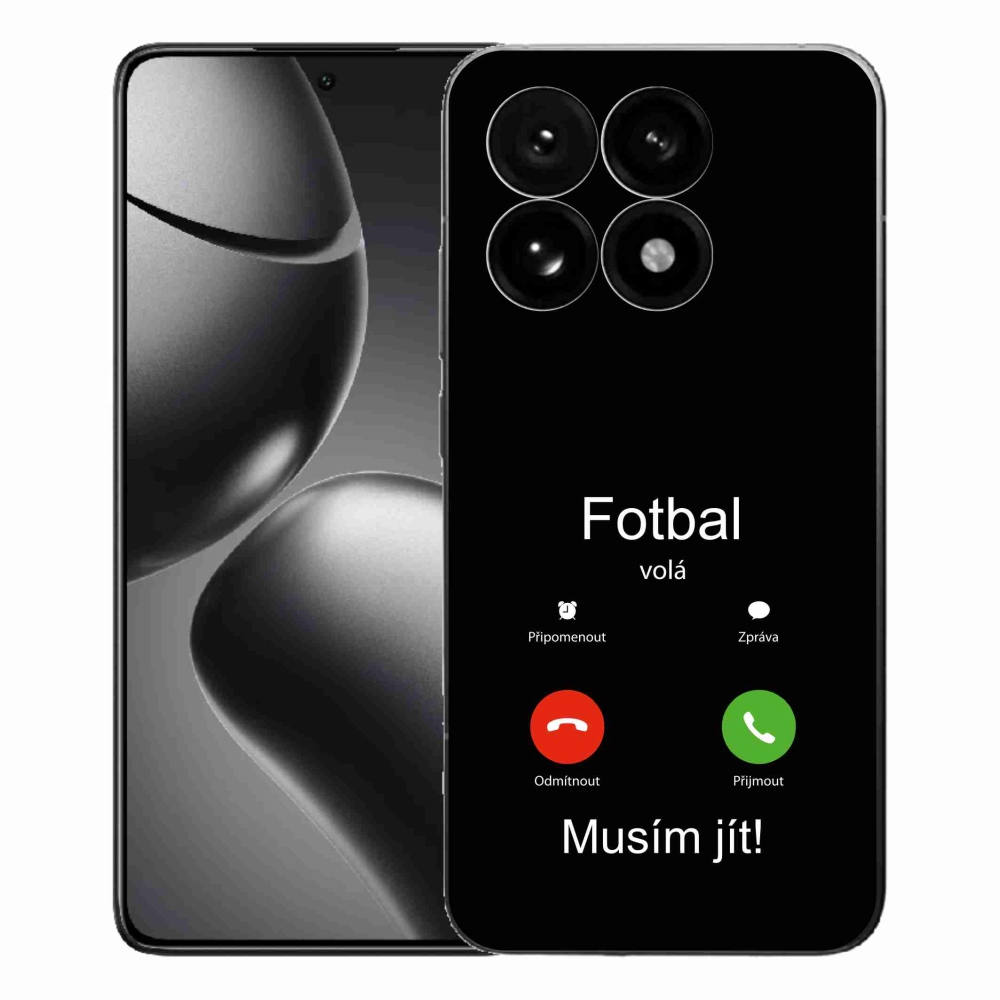 Gél borító mmCase a Xiaomi 15T - futball hívások fekete háttérrel