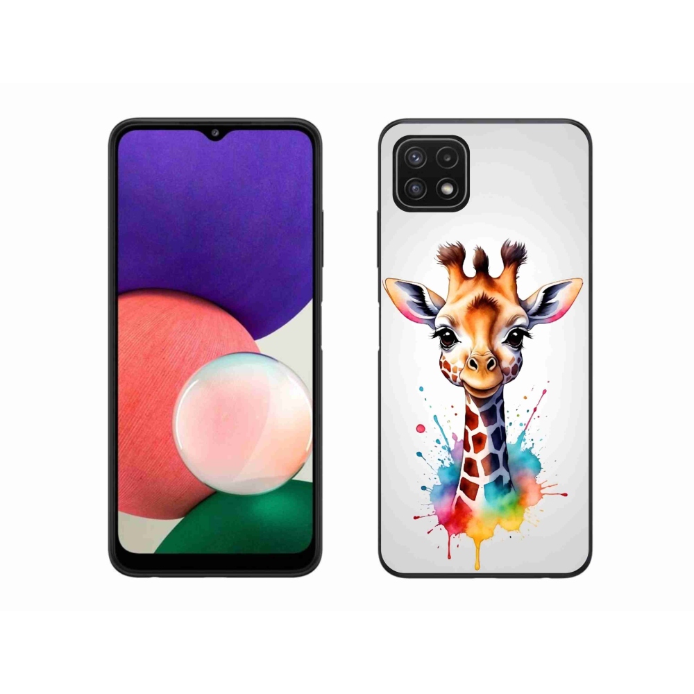 Zselés borítás mmCase Samsung Galaxy A22 5G - zsiráf 1