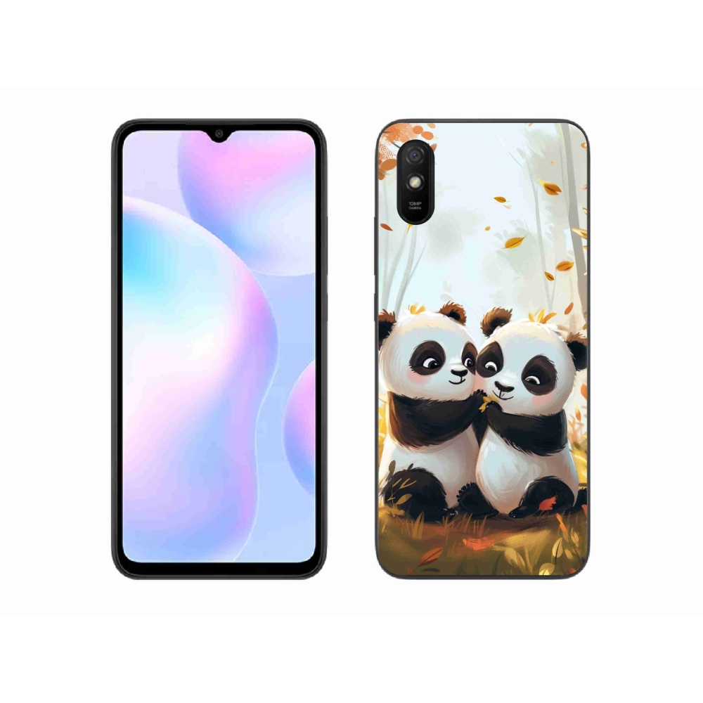 Gél borítás mmCase a Xiaomi Redmi 9A számára - pandák