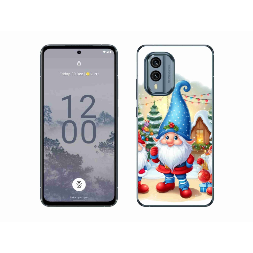 Zselés borítás mmCase a Nokia X30 5G készülékhez - Karácsonyi manók