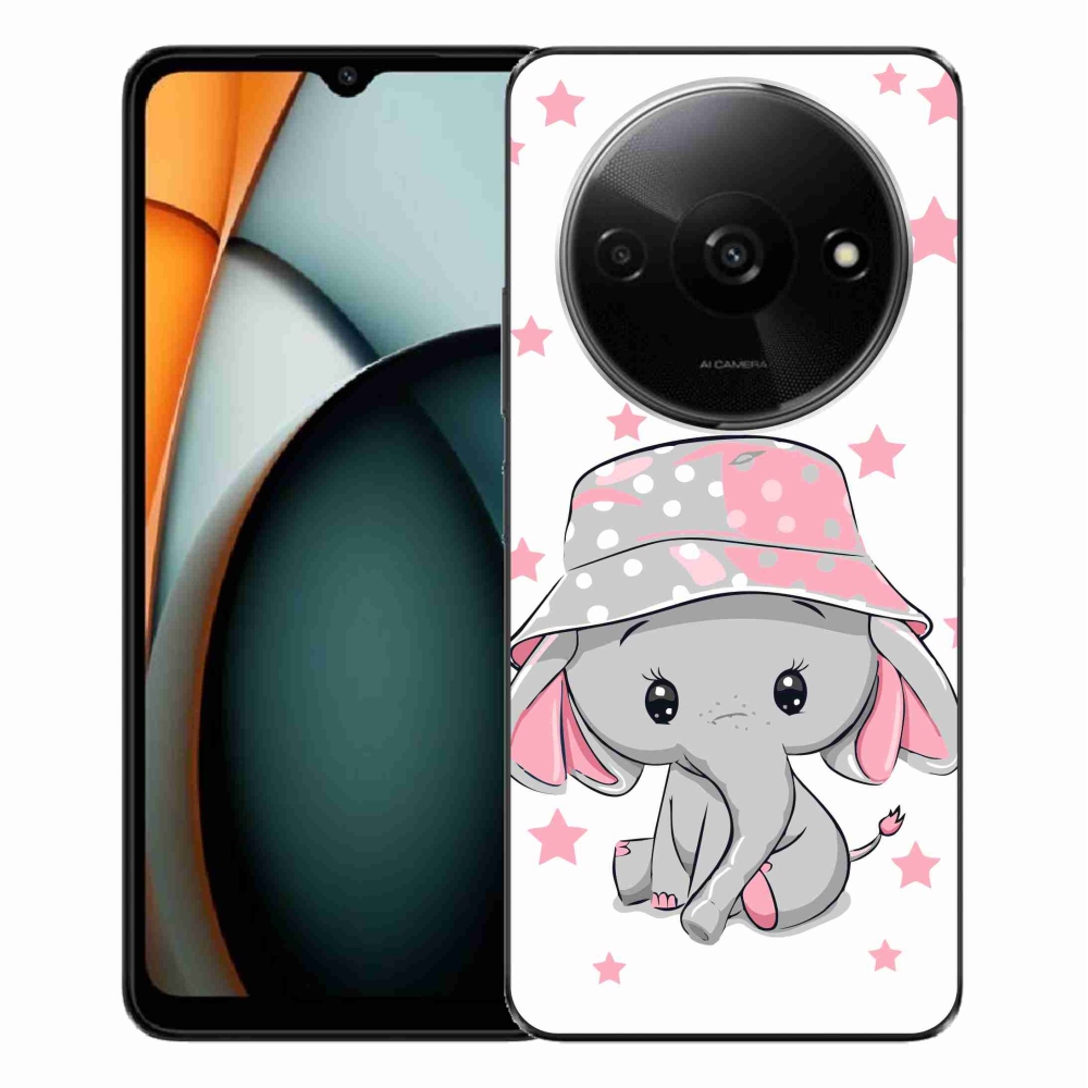 Gél borítás mmCase a Xiaomi Redmi A3-hoz - rózsaszín elefánt