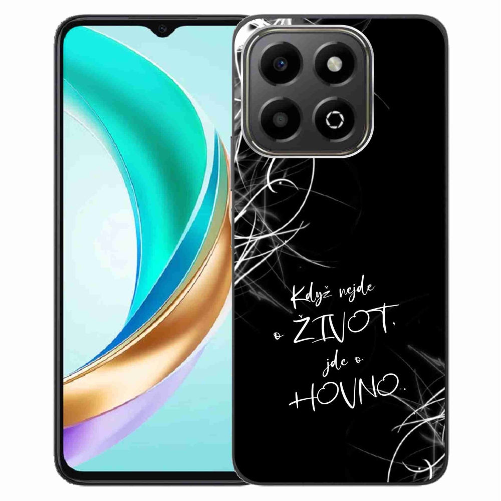 Gél borító mmCase a Honor X6b készülékhez - vicces szöveg 16 fekete háttér