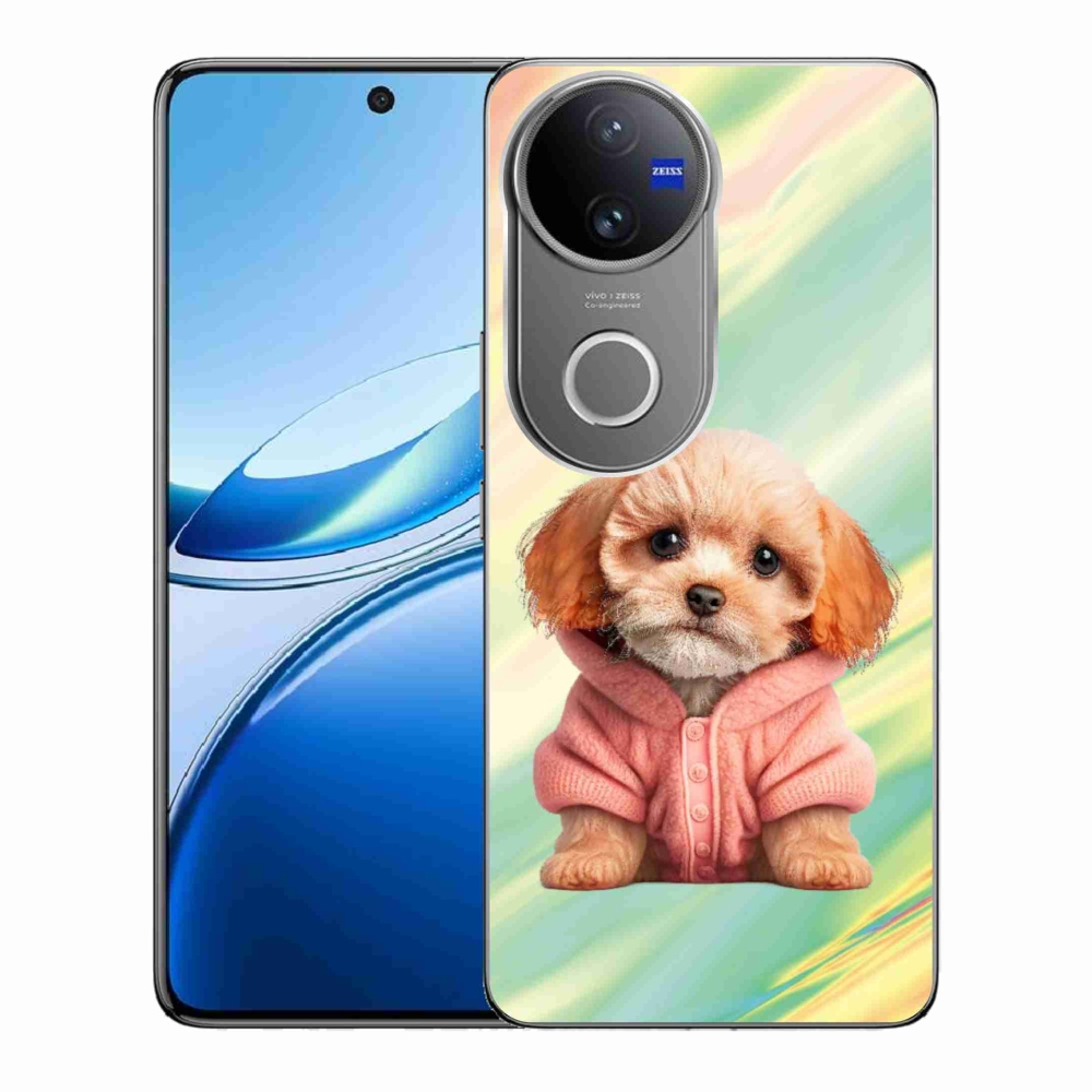 Gél borítás mmCase a Vivo V50 5G készülékhez - kiskutya pulóverben