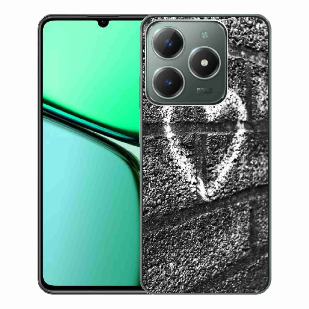 Gél borítás mmCase a Realme C61 készülékhez - szív a falon