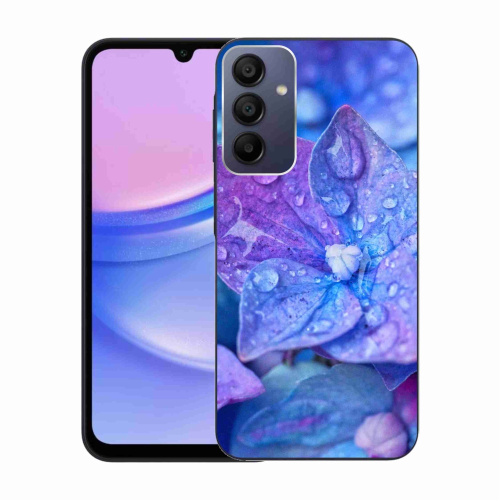 Gél védőhuzat mmCase Samsung Galaxy A15 4G/5G - lila virág