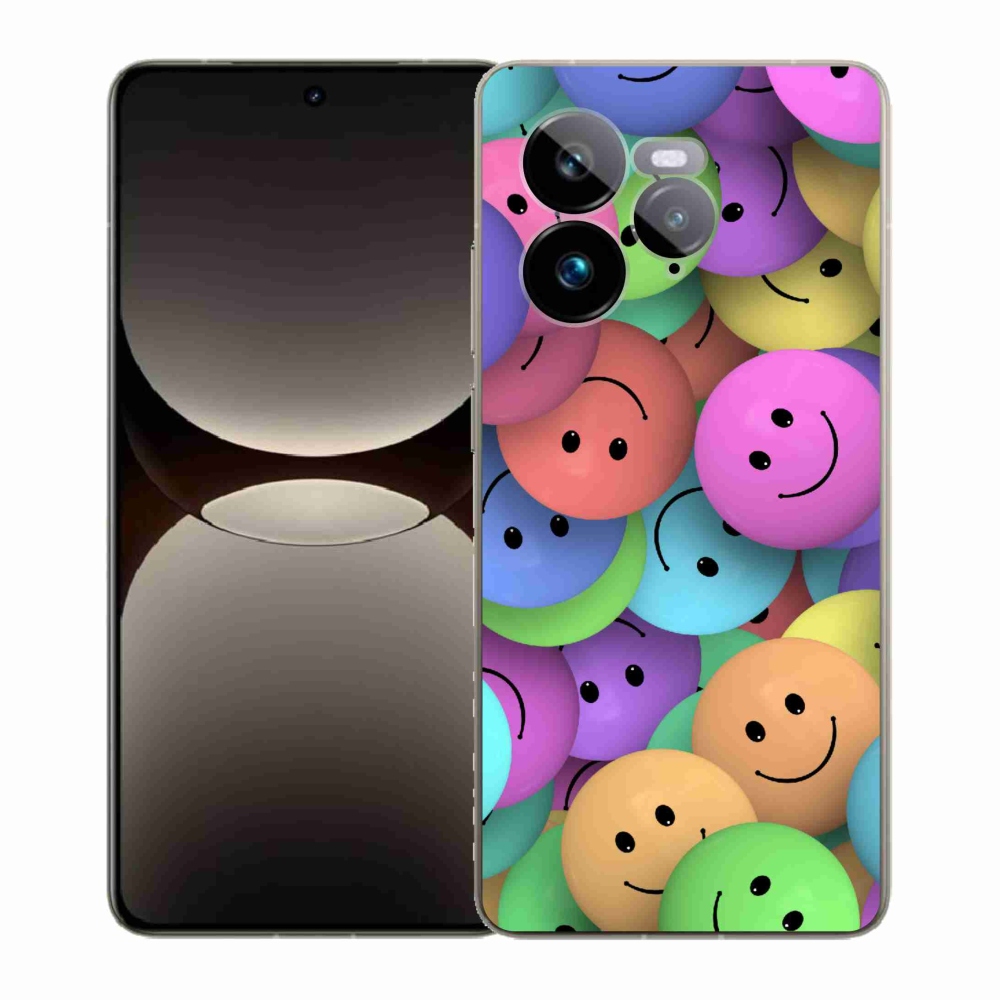 Gél borítás mmCase a Realme GT 7 Pro 5G készülékhez - színes smiley-k