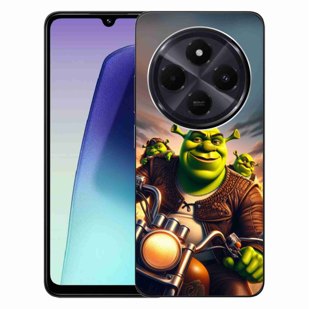 Gél borítás mmCase a Xiaomi Redmi 14C/Poco C75-hez - Shrek egy motorkerékpáron