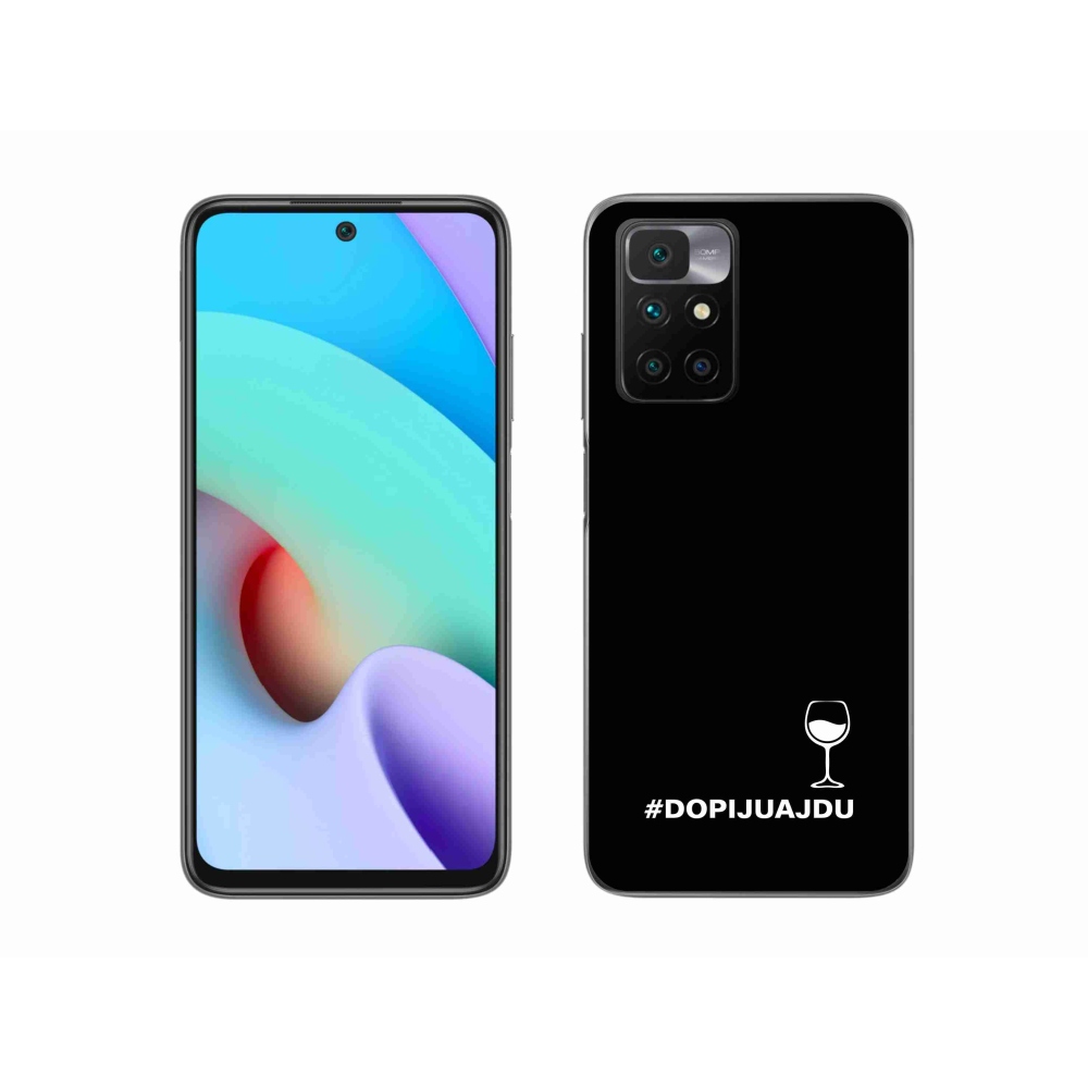 Gél borítás mmCase a Xiaomi Redmi 10/Redmi 10 (2022) - bor motívum fekete háttérrel