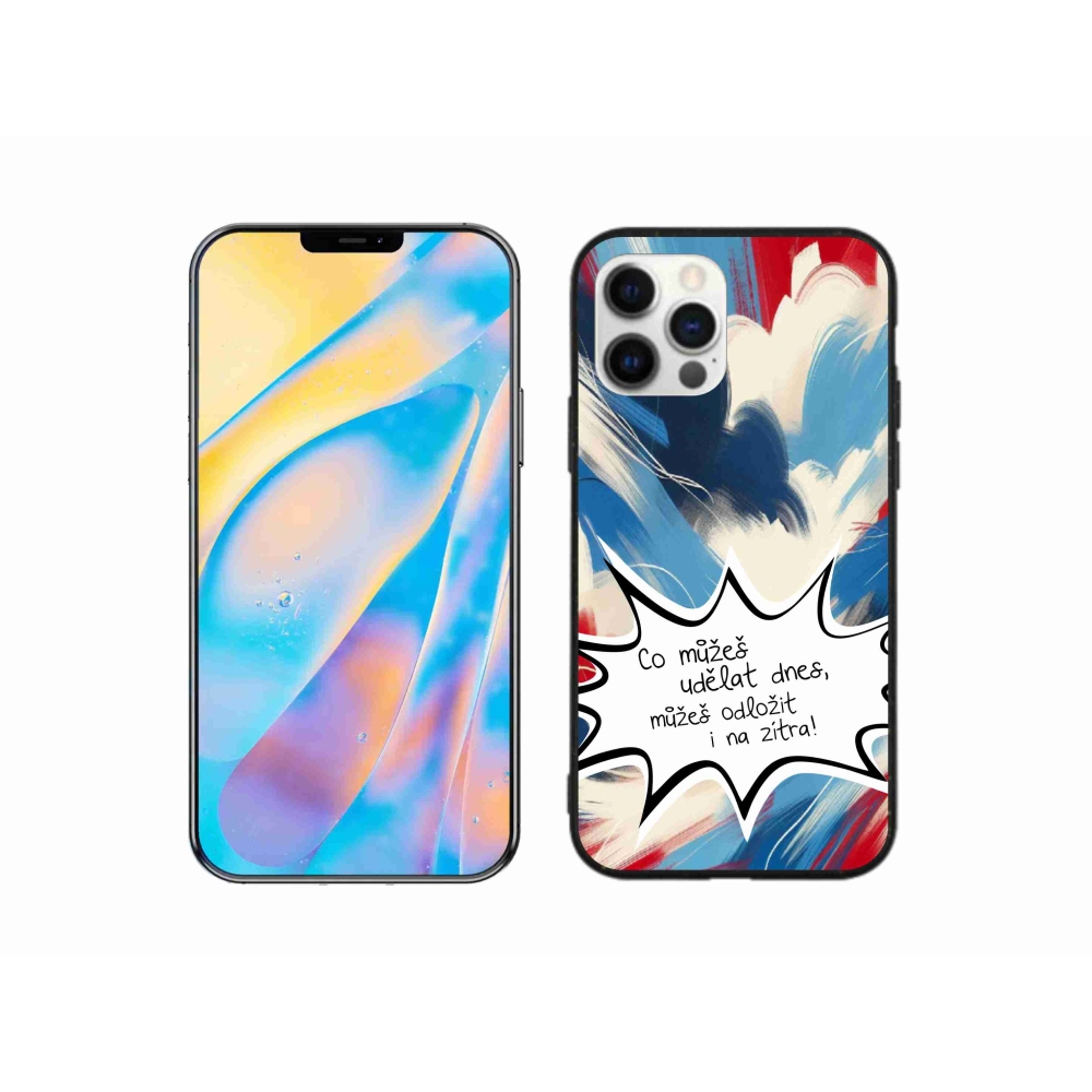 Gél borítás mmCase iPhone 12 Pro készülékhez - vicces szöveg 9 fehér háttér