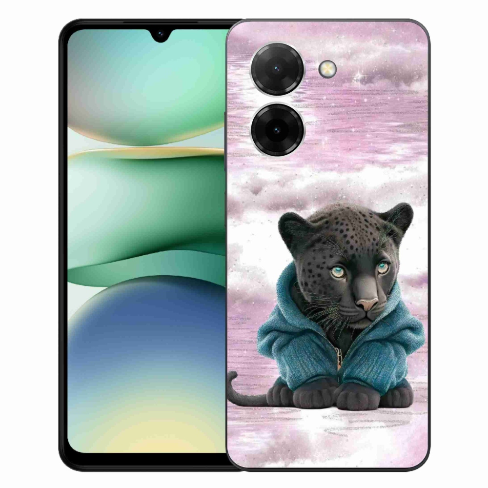 Gél borítás mmCase a Xiaomi Redmi A5 (173.45x79.35x8.45mm) - fekete párduc pulóverben