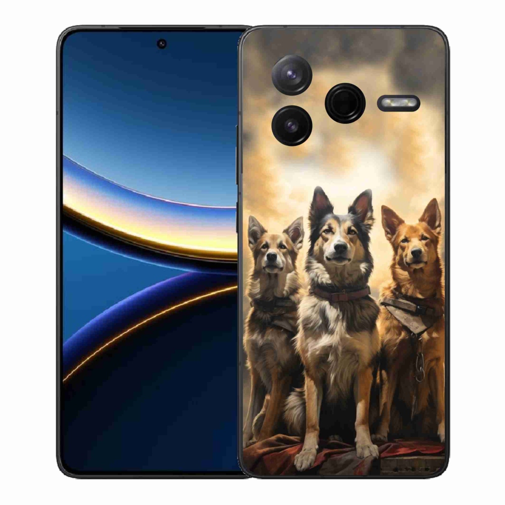 Gél borítás mmCase a Xiaomi Poco F7 Pro számára - három kutya