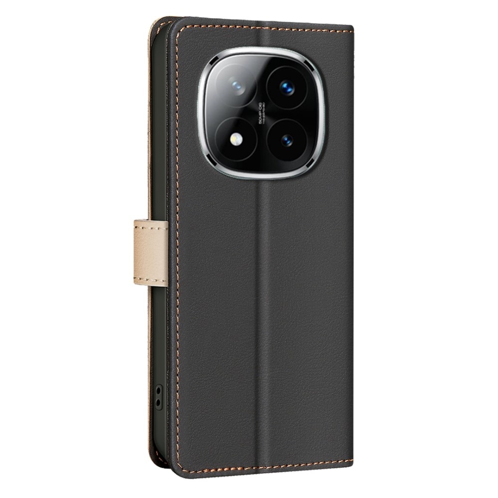 BNF DUO könyvtáska Xiaomi Redmi Note 14 Pro-hoz - fekete