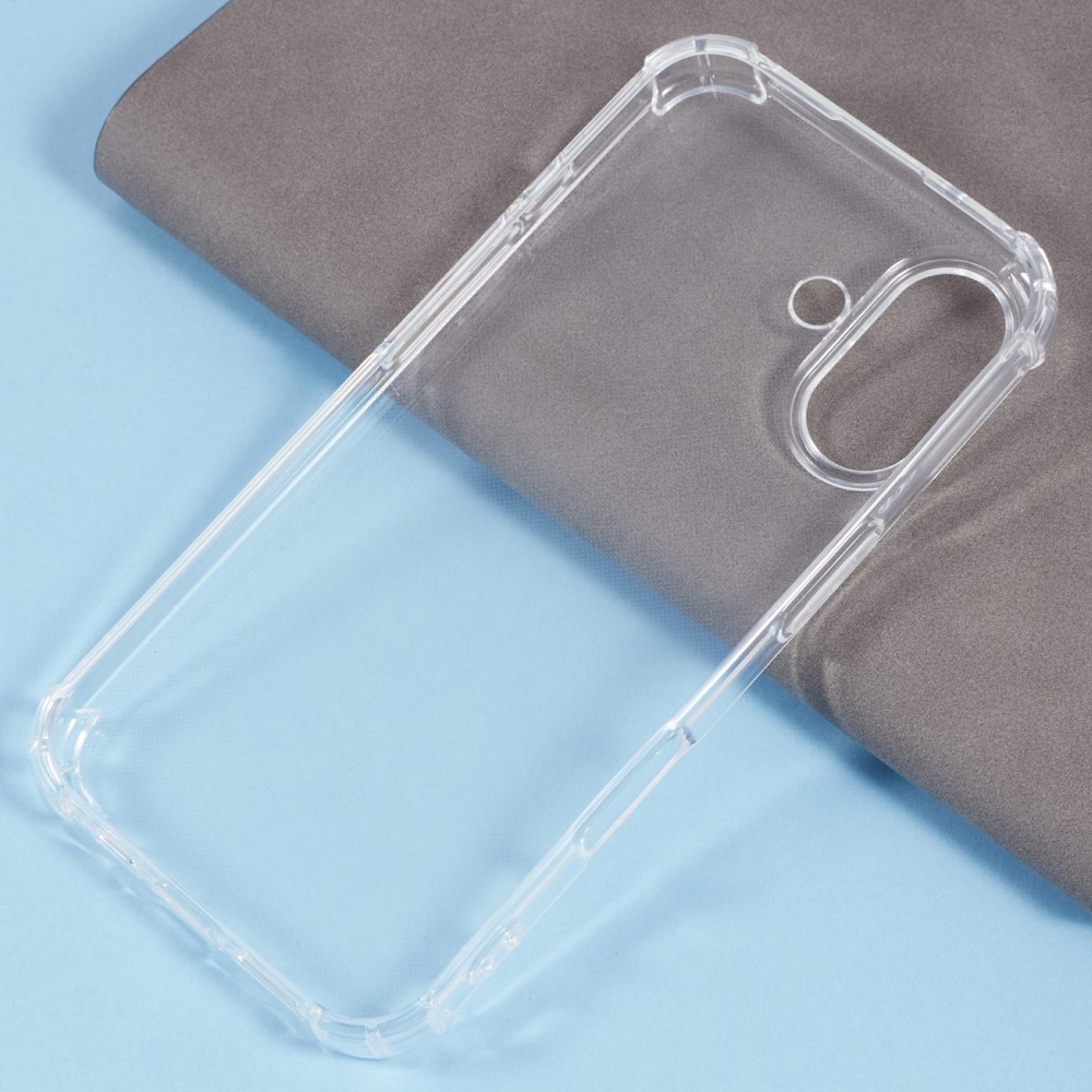 Átlátszó zselés tok megerősített sarkokkal iPhone 16 készülékhez