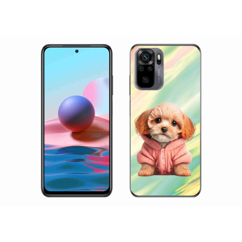 Gél borítás mmCase a Xiaomi Redmi Note 10S-hez - pulóveres kölyökkutyákhoz