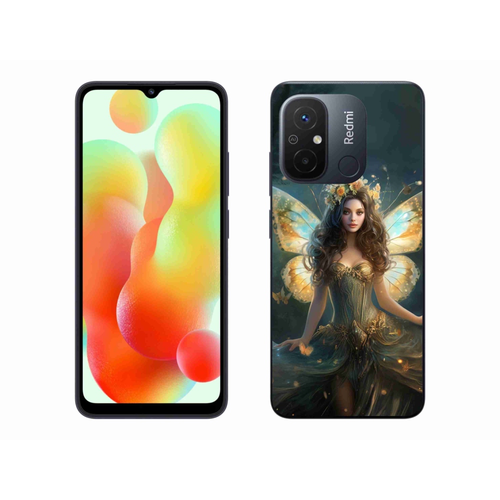 Gél borító mmCase a Xiaomi Redmi 12C-hez - pillangó nő