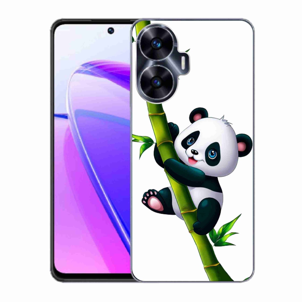 Gél borítás mmCase a Realme C55 készülékhez - bambusz pandával