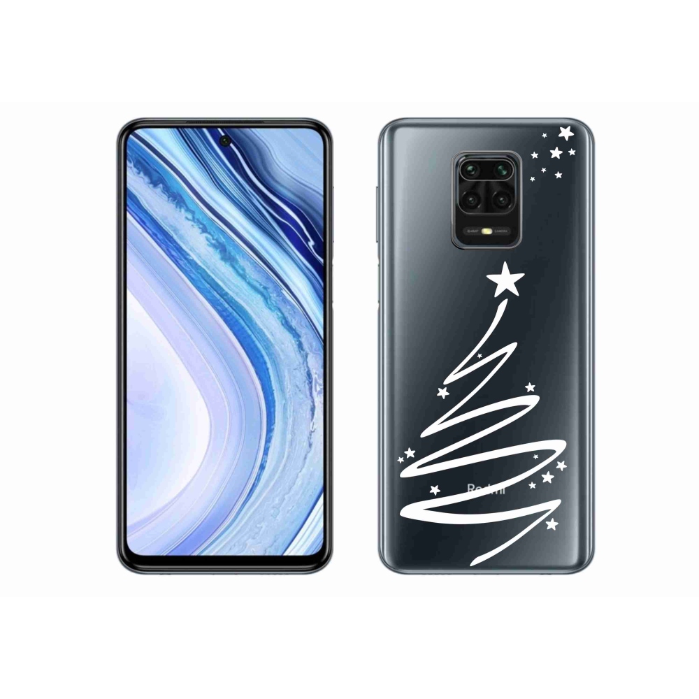 Gél borító mmCase a Xiaomi Redmi Note 9S-hez - fehér fa átlátszó háttérrel