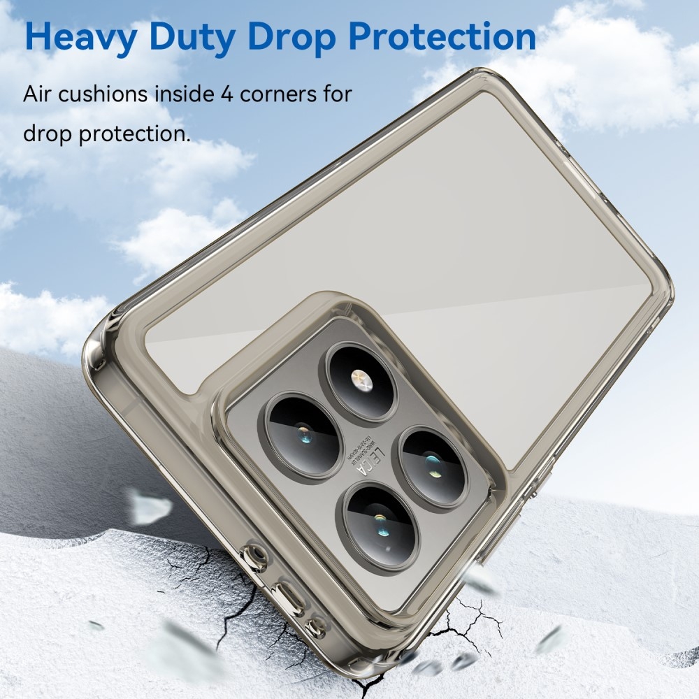 Gél tok fix hátlappal Xiaomi 14T/14T Pro készülékhez - szürke