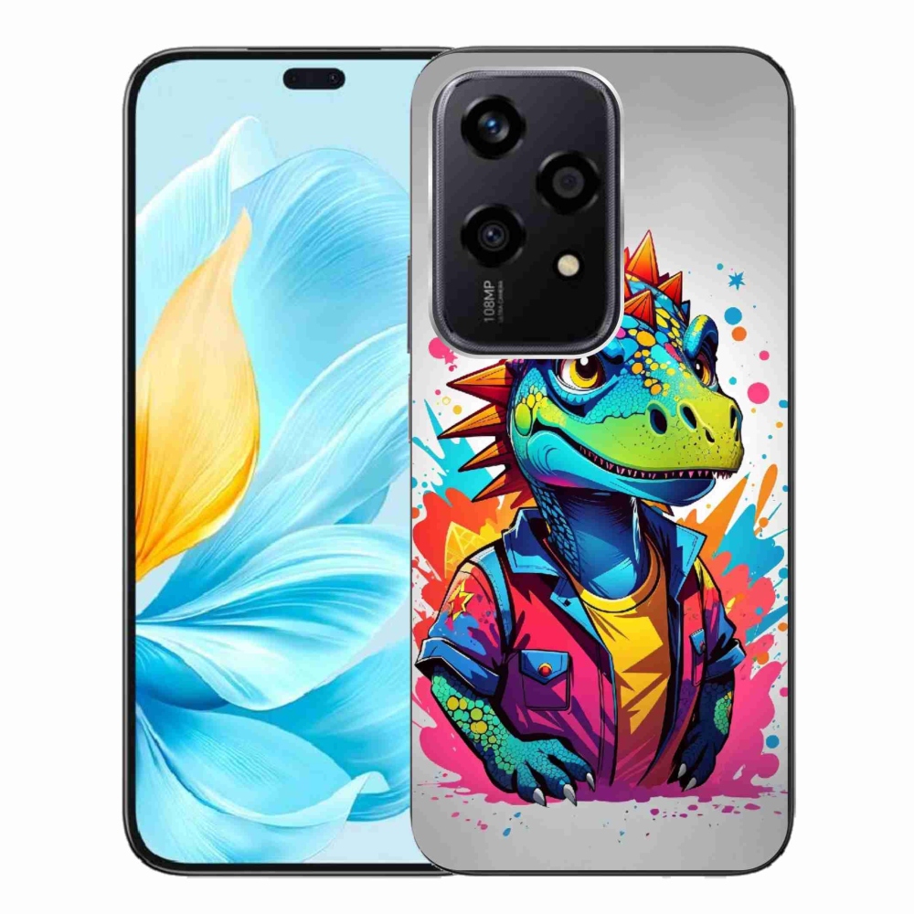 Zselés borítás mmCase a Honor 200 Lite 5G számára - színes dinoszaurusz