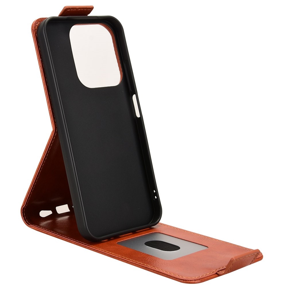 Vert flip tok Xiaomi Redmi 15C 4G (171mm)/Poco C85 4G (171mm) - narancssárga színben