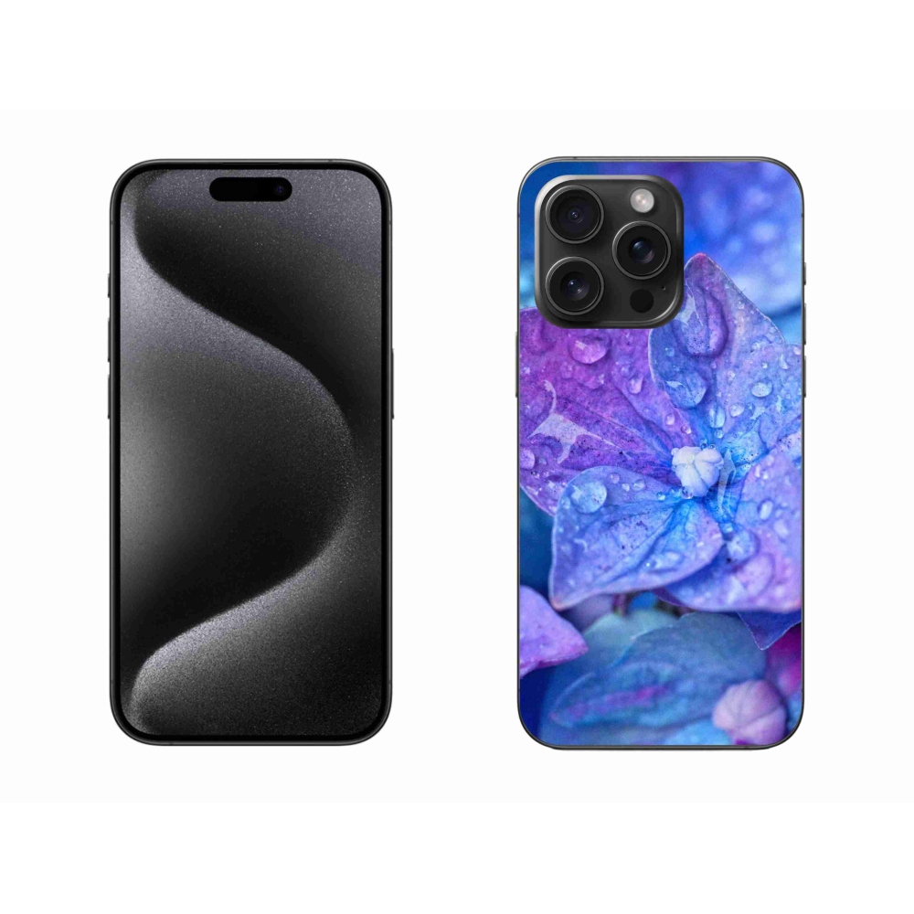 Gél védőhuzat mmCase iPhone 15 Pro Max készülékhez - lila virág