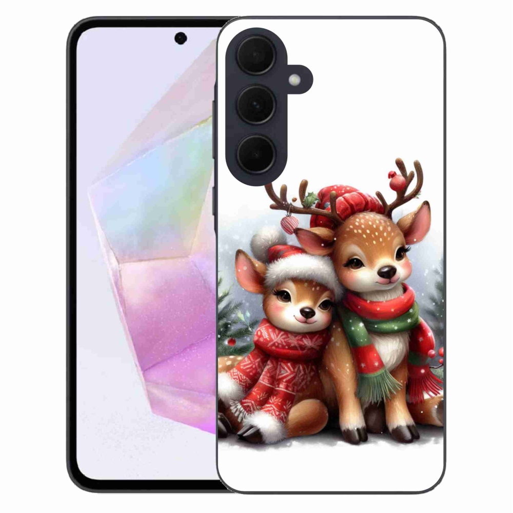 Zselés borítás mmCase Samsung Galaxy A35 5G - karácsonyi rénszarvashoz